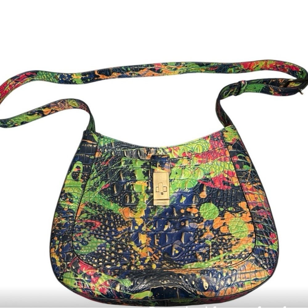 BRAHMIN SMALL JOHANNA IN FESTIVAL, LEATHER CROSSBODY BAG